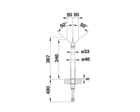 Bateria kuchenna Blanco Vonda stal szczotkowana stonowana bateria idealnie dopasowana do komór podwieszanych