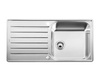 Zlewozmywak Blanco Lantos XL 6 S-IF stal szczotkowana zlew jednokomorowy odwracalny wpuszczany w blat korek automatyczny