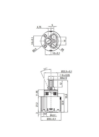 Bateria wannowa 4-otworowa podtynkowa Deante Silia czarna innowacyjna wytrzymała i łatwa w czyszczeniu powłoka Nero
