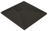 Brodzik granitowy kwadratowy Deante Correo 90x90 cm czarny odporny na uderzenia i wysoką temperaturę właściwości antypoślizgowe 
