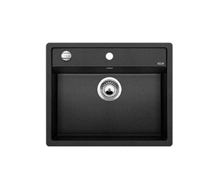 Zlewozmywak Blanco Dalago 6-F Silgranit antracyt zlew wpuszczany na równi z blatem jednokomorowy korek automatyczny prosty kształt i duża pojemność