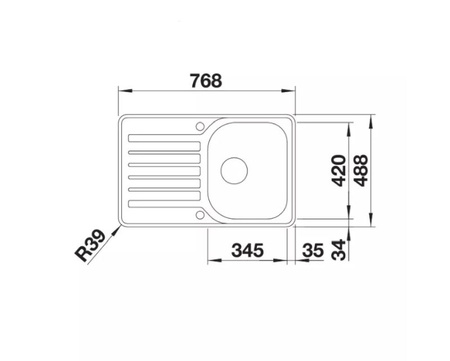 Zlewozmywak Blanco Lantos 45 S-IF Compact stal szczotkowana zlew jednokomorowy odwracalny montowany na równi z blatem korek automatyczny czysta forma w atrakcyjnej cenie