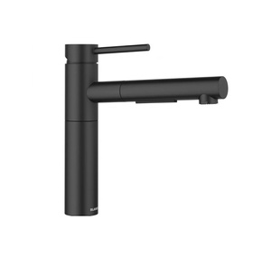 Bateria kuchenna Blanco Alta-S II czarny mat bateria z wyciąganą wylewką z dwoma rodzajami strumienia