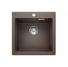 Zlewozmywak Blanco Pleon 5 Silgranit kawowy zlew wpuszczany w blat jednokomorowy z odpływem InFino o ponadczasowym eleganckim kształcie
