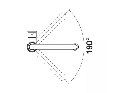Bateria kuchenna Blanco Livia-S satin gold bateria z wyciąganą wylewką o nowoczesnym designie