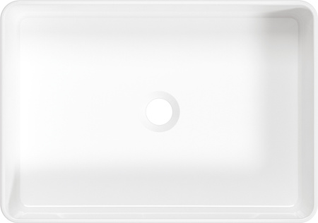 Umywalka nablatowa ceramiczna Deante Square biała prostokątna umywalka wykonana z wytrzymałej ceramiki powłoka antybakteryjna