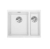 Zlewozmywak Blanco Subline 340/160-U Silgranit biały lewa zlew podwieszany 1,5-komorowy z odpływem InFino o niezwykłym designie podwieszanej komory