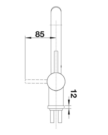 Bateria kuchenna Blanco Linus-S-F czarny mat minimalistyczne wzornictwo bateria przystosowana do montażu przy oknie wyciągana wylewka
