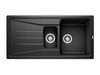 Zlewozmywak Blanco Sona 6 S Silgranit czarny zlew wpuszczany w blat 1,5-komorowy odwracalny nowoczesna oryginalna forma