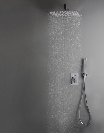 Zestaw prysznicowy podtynkowy Deante Anemon chromowana bateria z przełącznikiem funkcji zestaw z głowicą natryskową i słuchawką