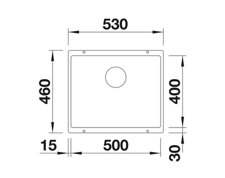 Zlewozmywak Blanco Subline 500-U Silgranit delikatny biały zlew podwieszany jednokomorowy z odpływem InFino o niezwykłym designie podwieszanej komory
