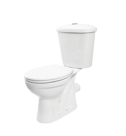 Miska WC kompakt - odpływ poziomy Deante Funkia biała deska wolnoopadająca