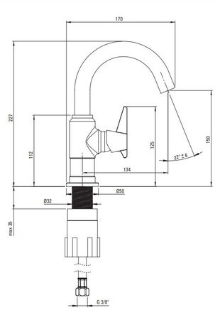 Bateria umywalkowa Deante Temisto czarna z obrotową wylewką innowacyjna powłoka Nero ruchomy aerator typu honeycomb eleganckie matowe wykończenie