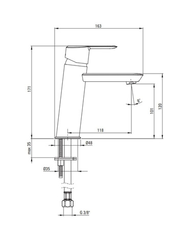 Bateria umywalkowa Deante Arnika złoty innowacyjna powłoka nanoszona metodą PVD