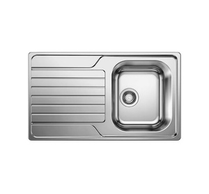 Zlewozmywak Blanco Dinas 45 S stal szlachetna szczotkowana zlew jednokomorowy odwracalny wpuszczany w blat zawsze modny wygląd