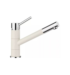 Bateria kuchenna Blanco Kano delikatny biały/chrom bateria o stylowym kształcie