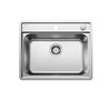 Zlewozmywak Blanco Lemis 6-IF stal szczotkowana zlew jednokomorowy montowany na równi z blatem o prostym kształcie i modnym wyglądzie