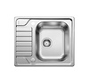 Zlewozmywak Blanco Dinas 45 S Mini stal szczotkowana zlew jednokomorowy odwracalny wpuszczany w blat korek automatyczny
