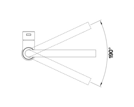 Bateria kuchenna Blanco Lanora-S-F stal szczotkowana bateria z wyciąganą wylewką przystosowana do montażu przy oknie