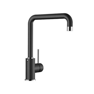 Bateria kuchenna Blanco Mili Silgranit-Look czarna bateria elegancki design minimalistyczne wykończenie