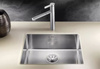 Zlewozmywak Blanco Claron 500-U stal polerowana zlew podwieszany jednokomorowy z odpływem InFino perfekcyjna forma i funkcjonalność