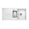 Zlewozmywak Blanco Metra 6 S Silgranit biały zlew wpuszczany w blat 1,5-komorowy odwracalny korek automatyczny odsączarka stalowa nowy prosty kształt