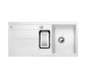 Zlewozmywak Blanco Metra 6 S Silgranit biały zlew wpuszczany w blat 1,5-komorowy odwracalny korek automatyczny odsączarka stalowa nowy prosty kształt