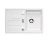 Zlewozmywak Blanco ZIA 45 S Silgranit biały zlew wpuszczany w blat jednokomorowy odwracalny korek automatyczny nowoczesny design z wyraźnymi liniami