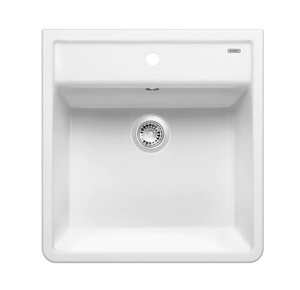 Zlewozmywak Blanco Panor 60 Ceramika biały połysk z jednym otworem zlew nakładany jednokomorowy o wyjątkowo dużej komorze