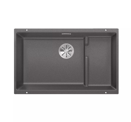 Zlewozmywak Blanco Subline 700-U Level Silgranit szarość skały zlew podwieszany jednokomorowy z odpływem InFino o niezwykłym designie podwieszanej komory
