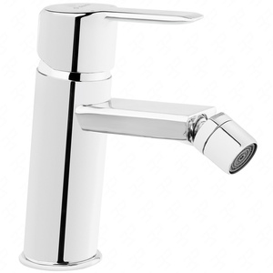 Bateria bidetowa Deante Arnika chromowana modny design bateria z ruchomą końcówką wylewki korpus wykonany z mosiądzu