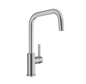 Bateria kuchenna Blanco Jandora stal szczotkowana proste wzornictwo pasujące do nowoczesnych kuchni