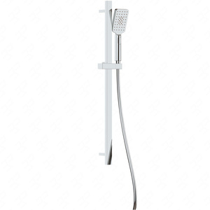 Zestaw prysznicowy Deante Alpinia chromowany z drążkiem i słuchawką z systemem Anti-calc zestaw do baterii wannowej lub prysznicowej