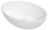 Umywalka nablatowa ceramiczna Deante Alpinia biała owalna umywalka wykonanana z wytrzymałej ceramiki powłoka antybakteryjna