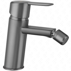 Bateria bidetowa Deante Arnika titanium modny design bateria z ruchomą końcówką wylewki korpus wykonany z mosiądzu