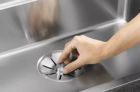 Zlewozmywak Blanco Etagon 500-U stal polerowana zlew podwieszany jednokomorowy z odpływem InFino stabilne stalowe szyny