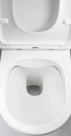 Miska WC wisząca ceramiczna Deante Round biała miska bezkołnierzowa ułatwiająca utrzymanie czystości i higieny deska wolnoopadająca