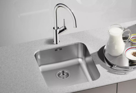 Zlewozmywak Blanco Supra 450-U stal szczotkowana zlew podwieszany jednokomorowy klasyczna linia