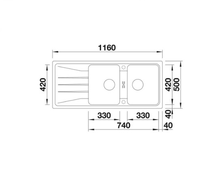 Zlewozmywak Blanco Sona 8 S Silgranit biały zlew wpuszczany w blat dwukomorowy odwracalny nowoczesna oryginalna forma