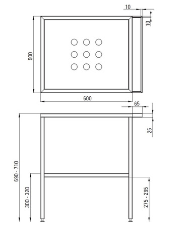 Konsola łazienkowa stojąca z umywalką Deante Temisto 67x50 cm biała umywalka ceramiczna konsola z uchwytem na ręcznik i półką