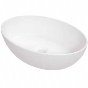 Umywalka nablatowa ceramiczna Deante Alpinia biała owalna umywalka wykonanana z wytrzymałej ceramiki powłoka antybakteryjna