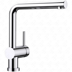 Bateria kuchenna Blanco Linus-F chromowana minimalistyczne wzornictwo elegancka bateria przystosowana do montażu przy oknie