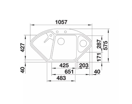 Zlewozmywak Blanco Delta II Silgranit delikatny biały zlew wpuszczany w blat 1,5-komorowy narożny z odpływem InFino korek automatyczny ewolucja klasyki