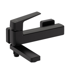 Bateria wannowa ścienna ze składaną wylewką Deante Blur czarna innowacyjna wytrzymała i łatwa w czyszczeniu powłoka Nero