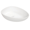Umywalka nablatowa ceramiczna Deante Alpinia biała asymetryczna umywalka wykonana z wytrzymałej ceramiki powłoka antybakteryjna