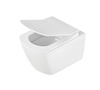 Miska WC wisząca ceramiczna Deante Anemon biała miska bezkołnierzowa ułatwiająca utrzymanie czystości i higieny deska wolnoopadająca