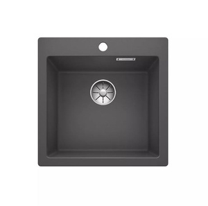 Zlewozmywak Blanco Pleon 5 Silgranit szarość skały zlew wpuszczany w blat jednokomorowy z odpływem InFino o ponadczasowym eleganckim kształcie