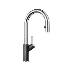 Bateria kuchenna Blanco Carena-S Vario antracyt/chrom z wyciąganą wylewką klasycznie nowoczesna bateria z segmentu Premium