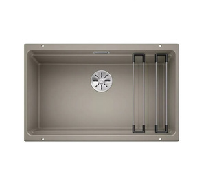 Zlewozmywak Blanco Etagon 700-U Silgranit tartufo zlew podwieszany jednokomorowy z odpływem InFino szyny ze stali szlachetnej