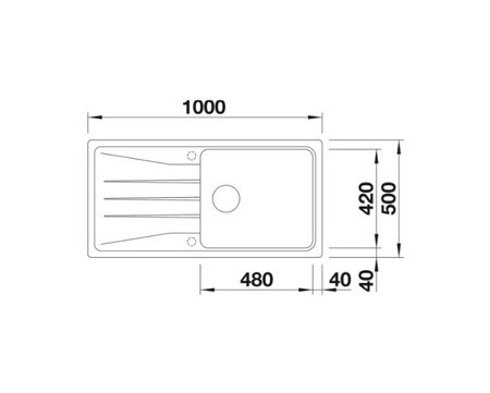 Zlewozmywak Blanco Sona XL 6 S Silgranit antracyt zlew wpuszczany w blat jednokomorowy odwracalny nowoczesna oryginalna forma